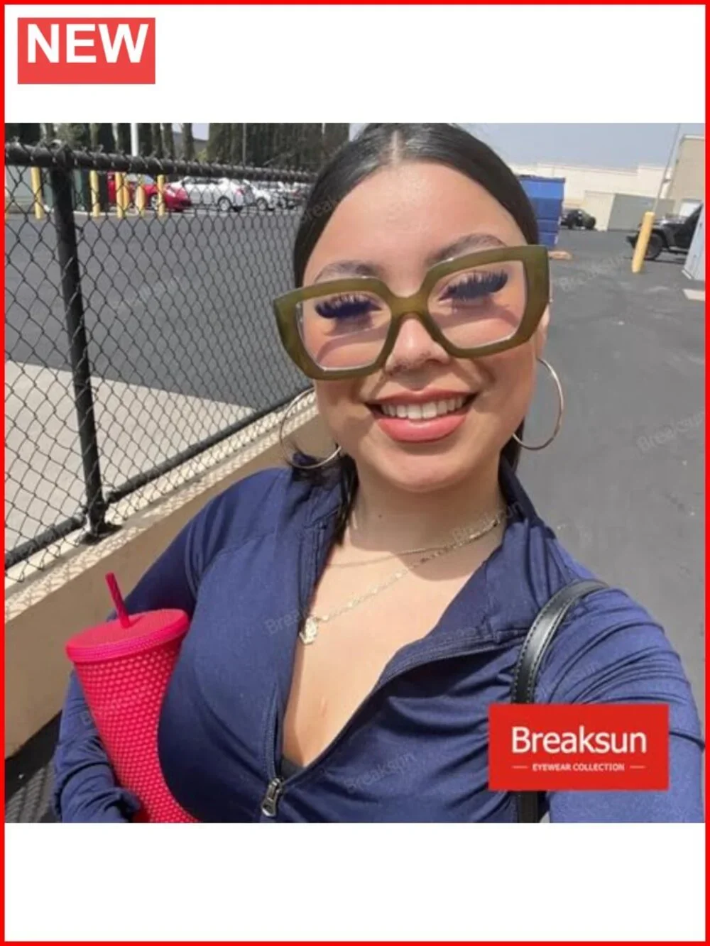 Oversized Square Blue Light Blocking Gaming Glasses Plastic Acetate